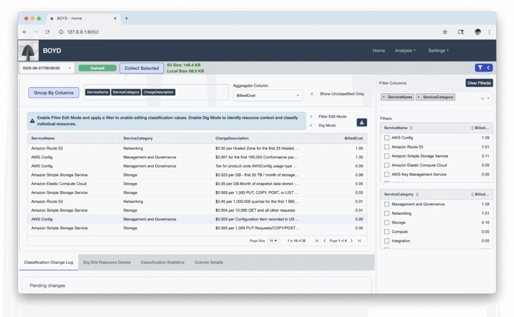 BOYD home page showing inventory grid, filters and options.